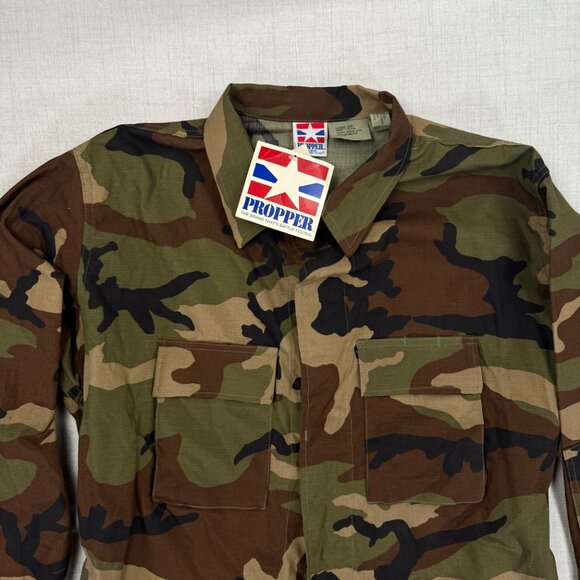 Propper BDU Top 4-Pocket Woodland Camouflage Ripstop Cotton Size XL Long NWT - Picture 4 of 12